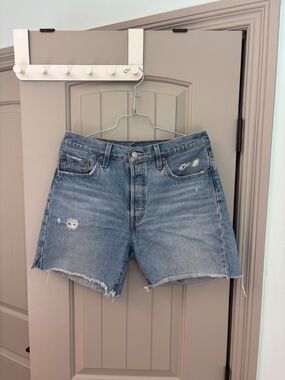 LEVIS 501 Original Denim Shorts Blue High Rise Button Fly Vintage Jean Shorts